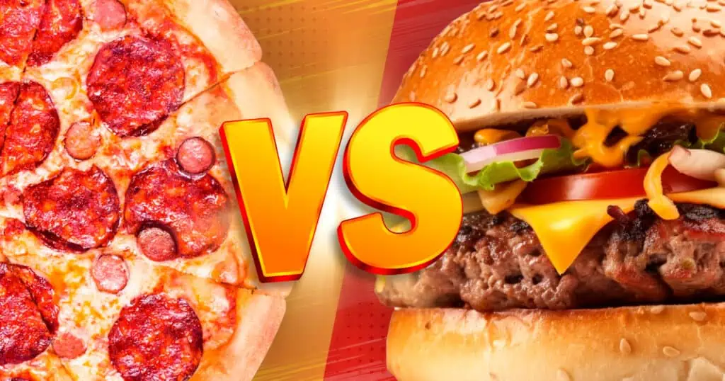 ¿Qué es más sabroso, pizza o hamburguesa?