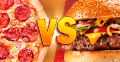 ¿Qué es más sabroso, pizza o hamburguesa?